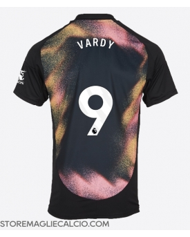 Leicester City Jamie Vardy #9 Maglia Gara Trasferta Repliche 2024-25 Maniche Corte